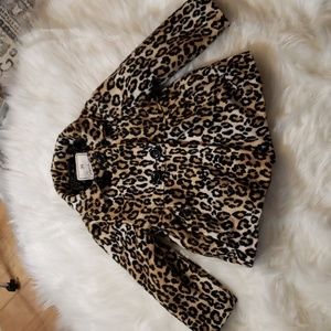 Gymboree 3-4 leopard fur coat